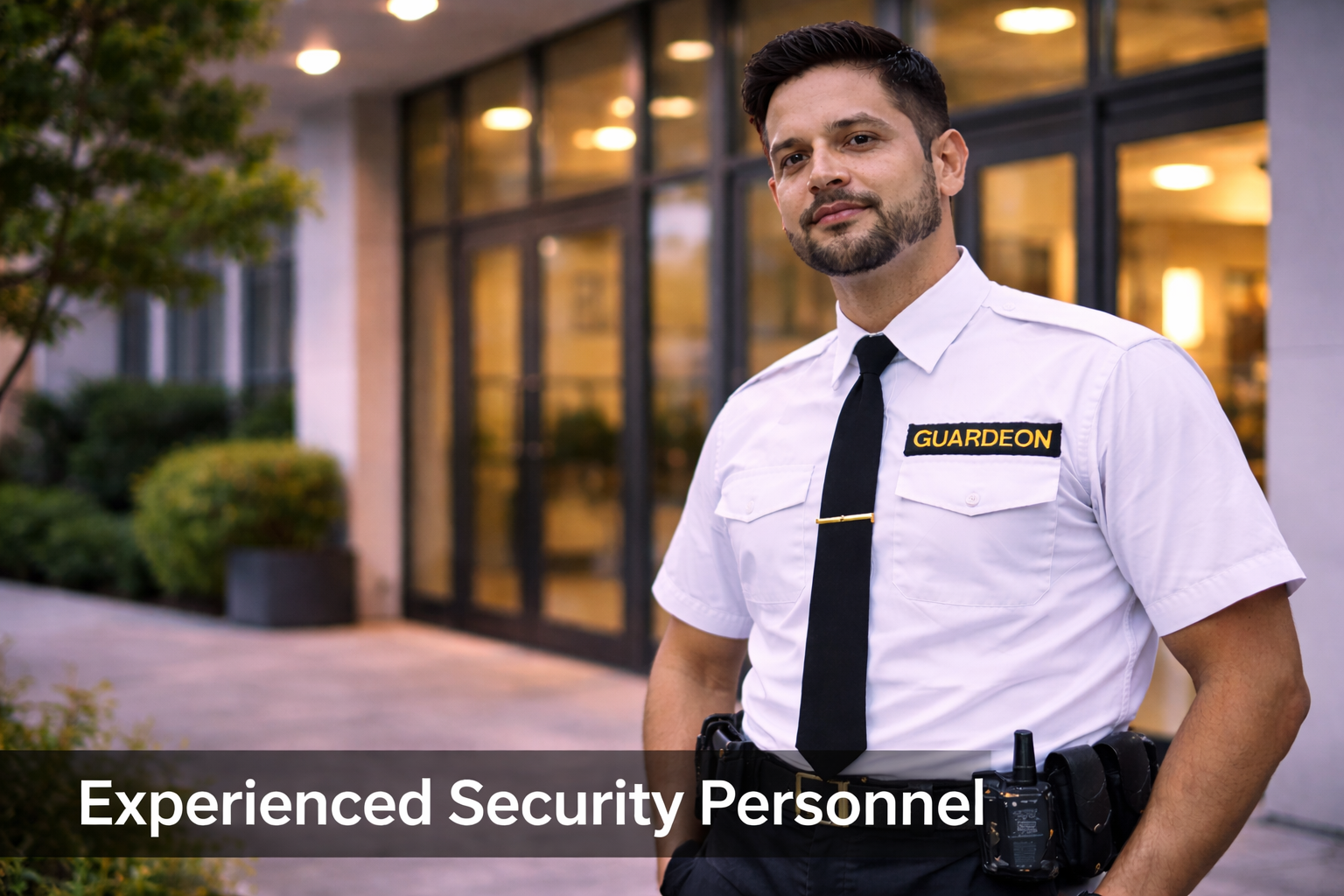 experienced security personnel at dusk