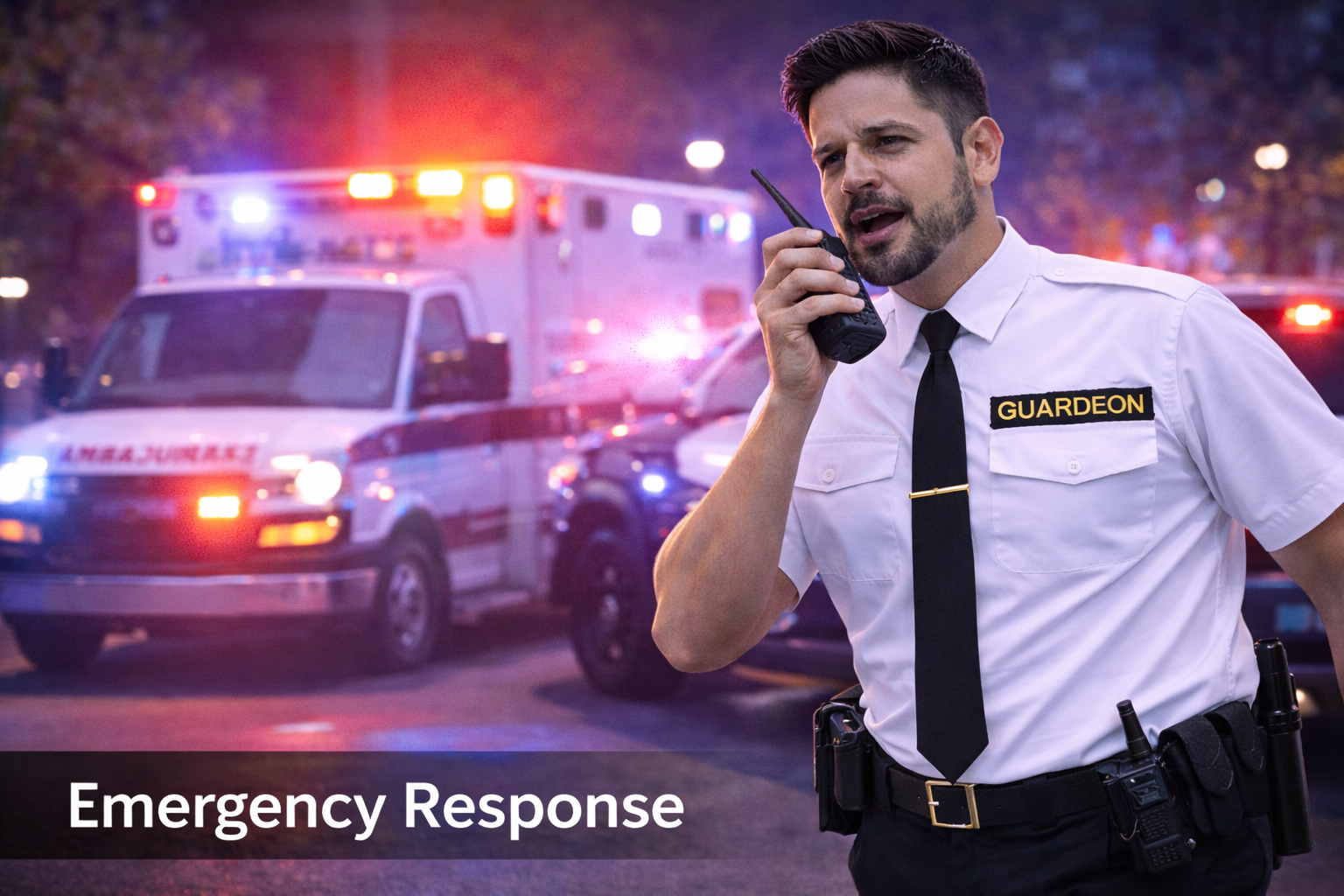 guard in action during emergency response