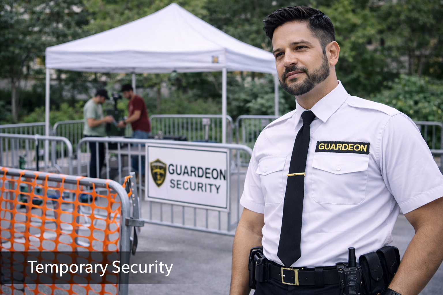 temporary security patrol in action